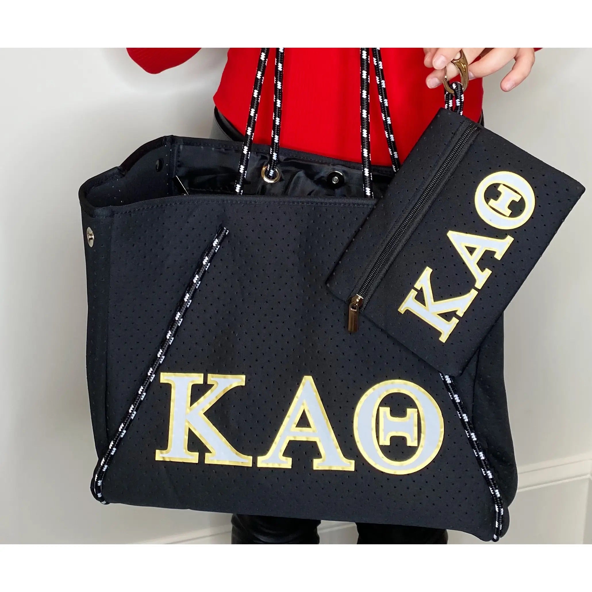 DH Sorority NEVERFULL Neoprene Greek Chic Tote Bag