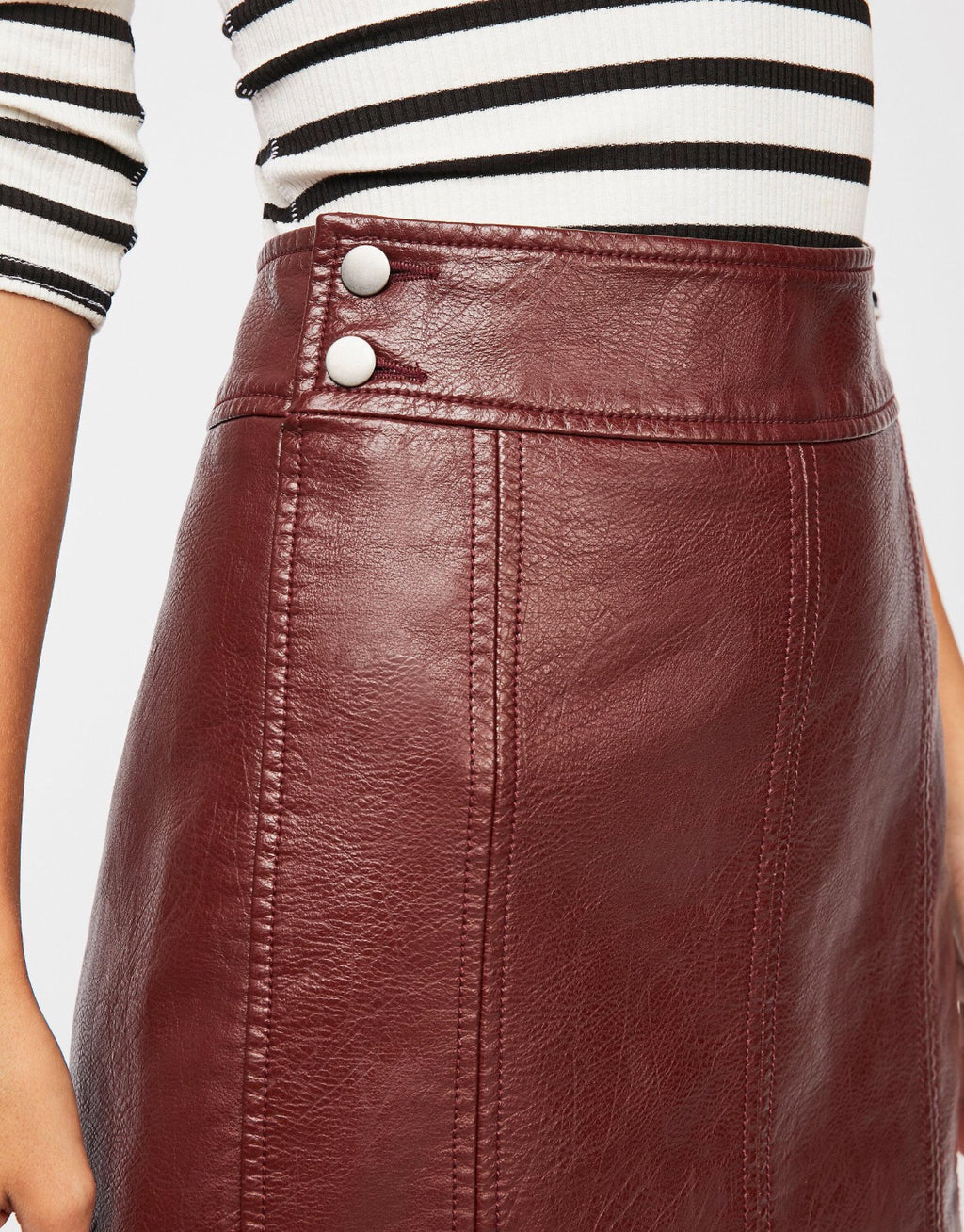 FREE PEOPLE! Vegan Leather RETRO Body Con Skirt