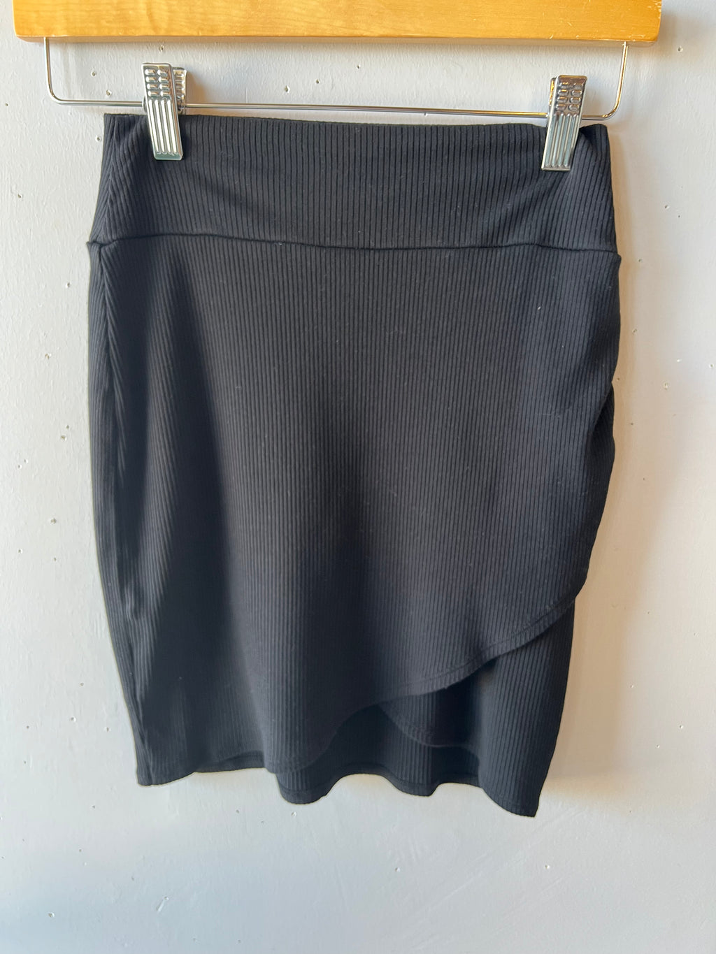 BOBI RibKnit VERSED Surplice Skirt