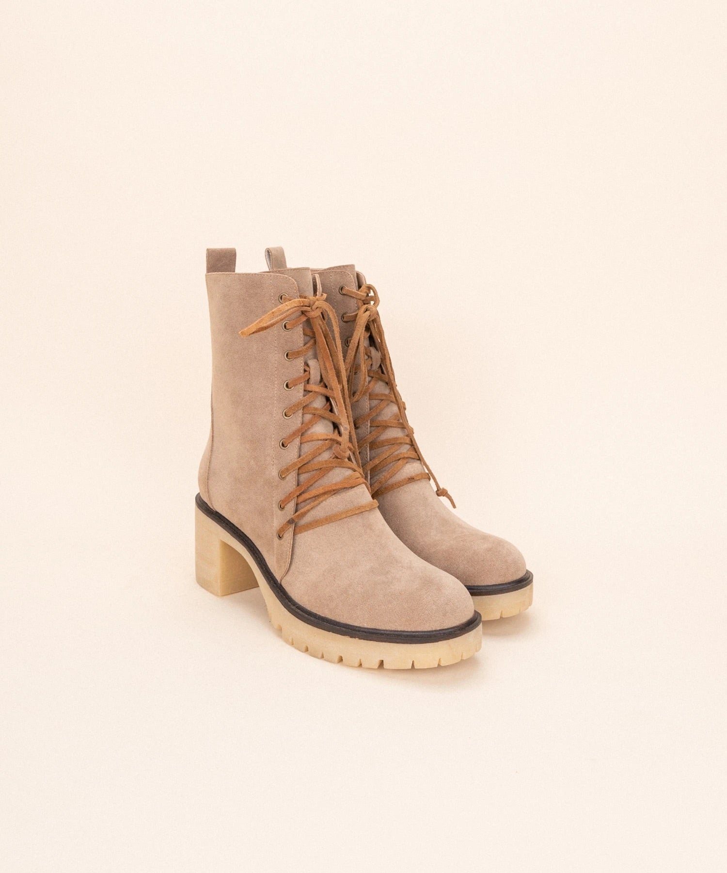BUNKER Platform LaceUp Combat Bootie