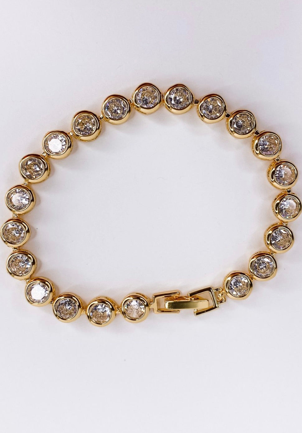 BRACHA Gold/CZ FOREVER Tennis Bracelet