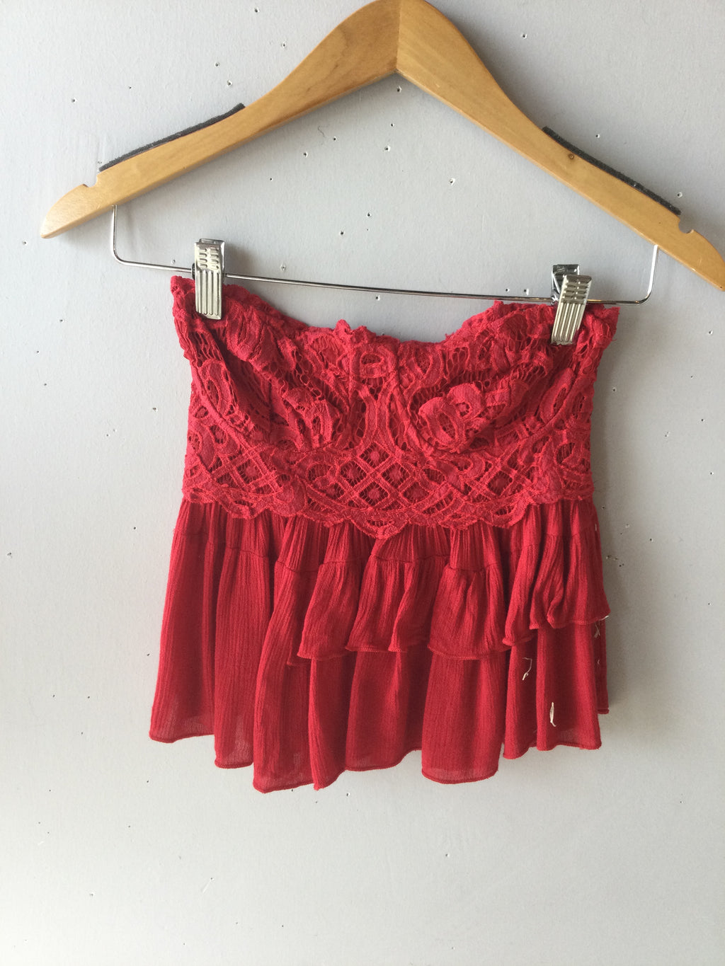 *FREE PEOPLE Corset ADELLA Ruffle Cami Top