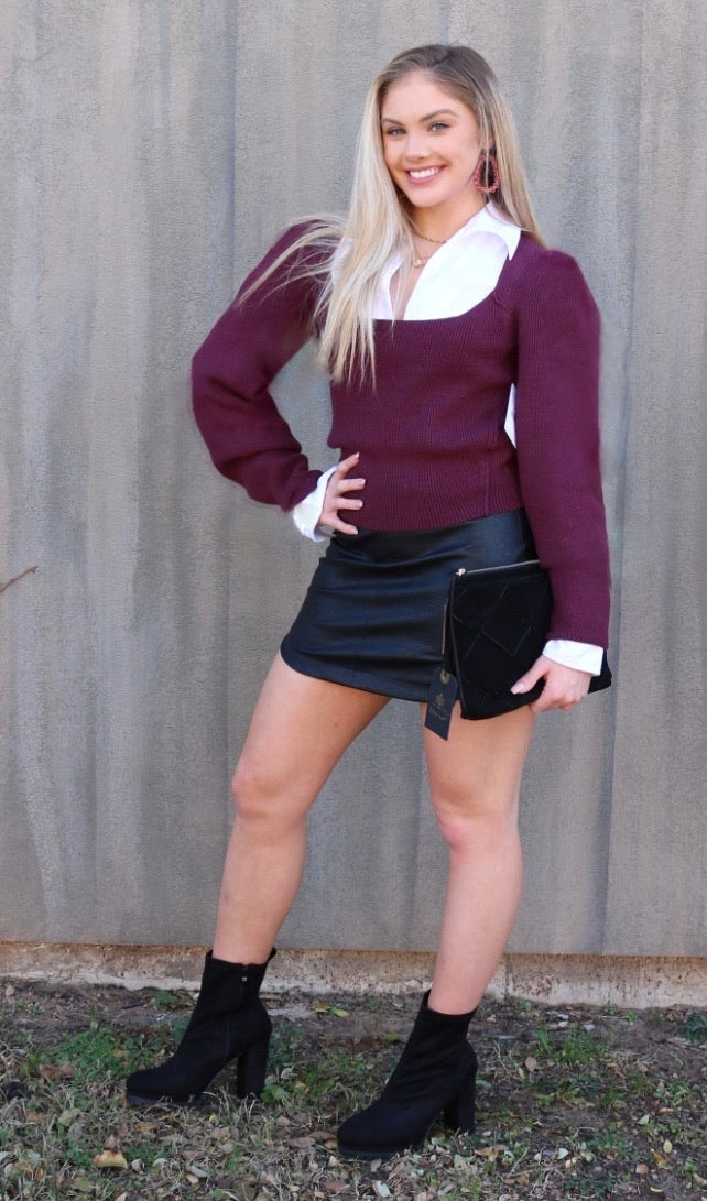 FREE PEOPLE Scoop Neck SAFFRON CutoutBack Sweater