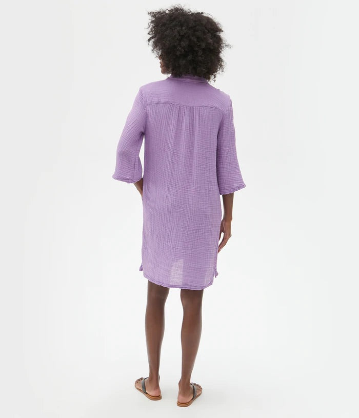 *MICHAEL STARS Double Gauze CECILY Popover Collar Dress