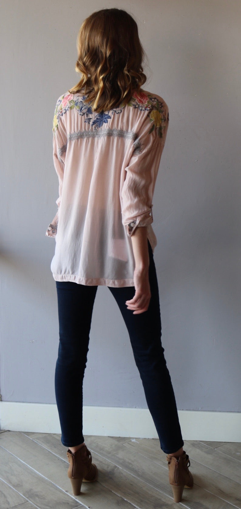 JOHNNY WAS Embroidered ODETTE Blouse Top