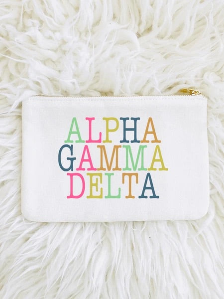 AL SORORITY COLOR BLOCK POUCH