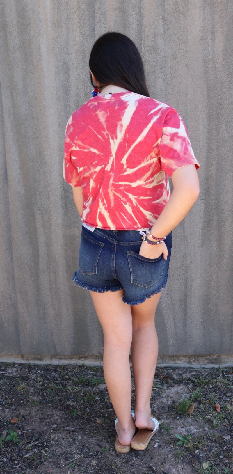 MH Patriotic Tie Dye Crop Tee