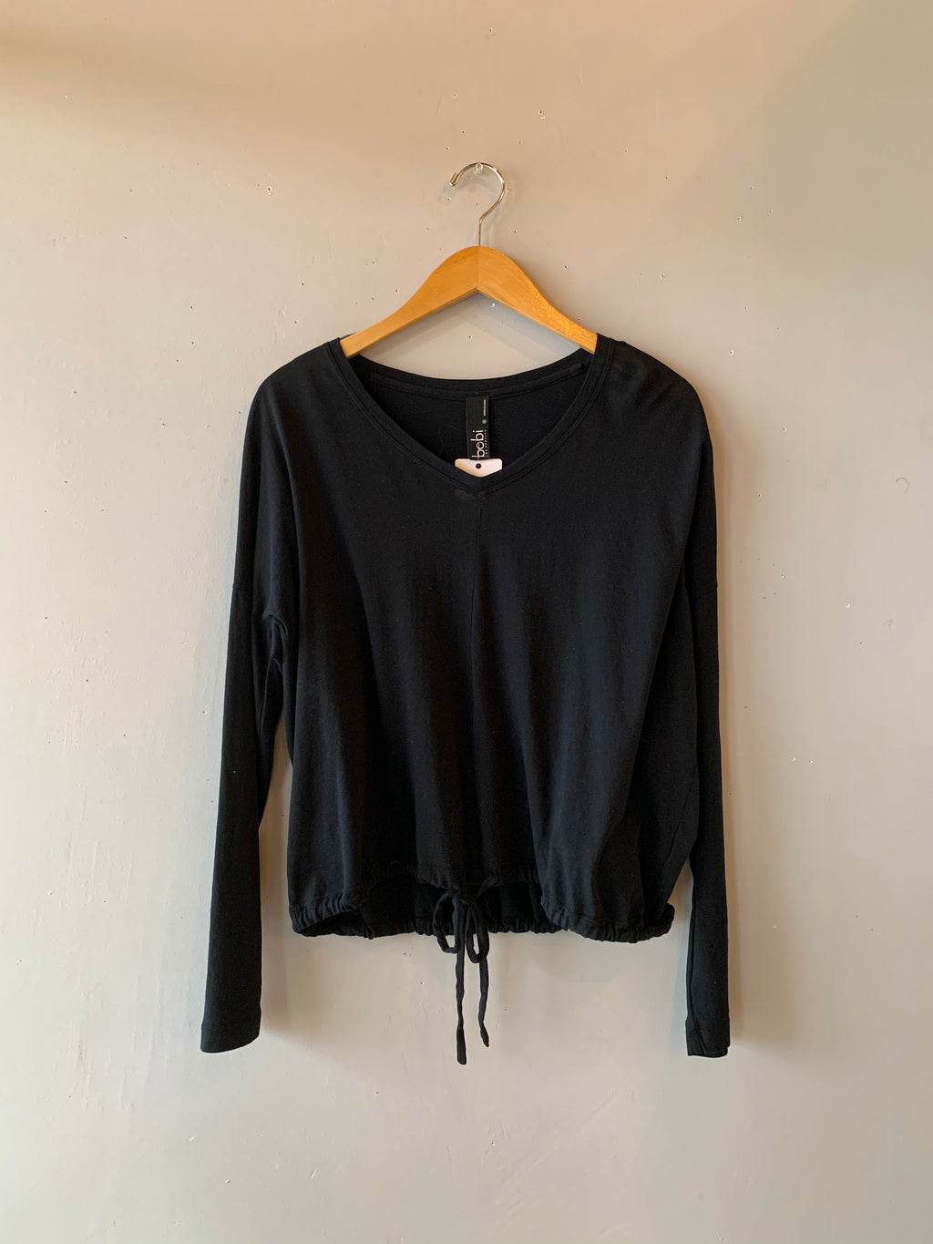 BOBI HYSTERICS Lightweight Jersey Drawstring Bottom V-Neck Top