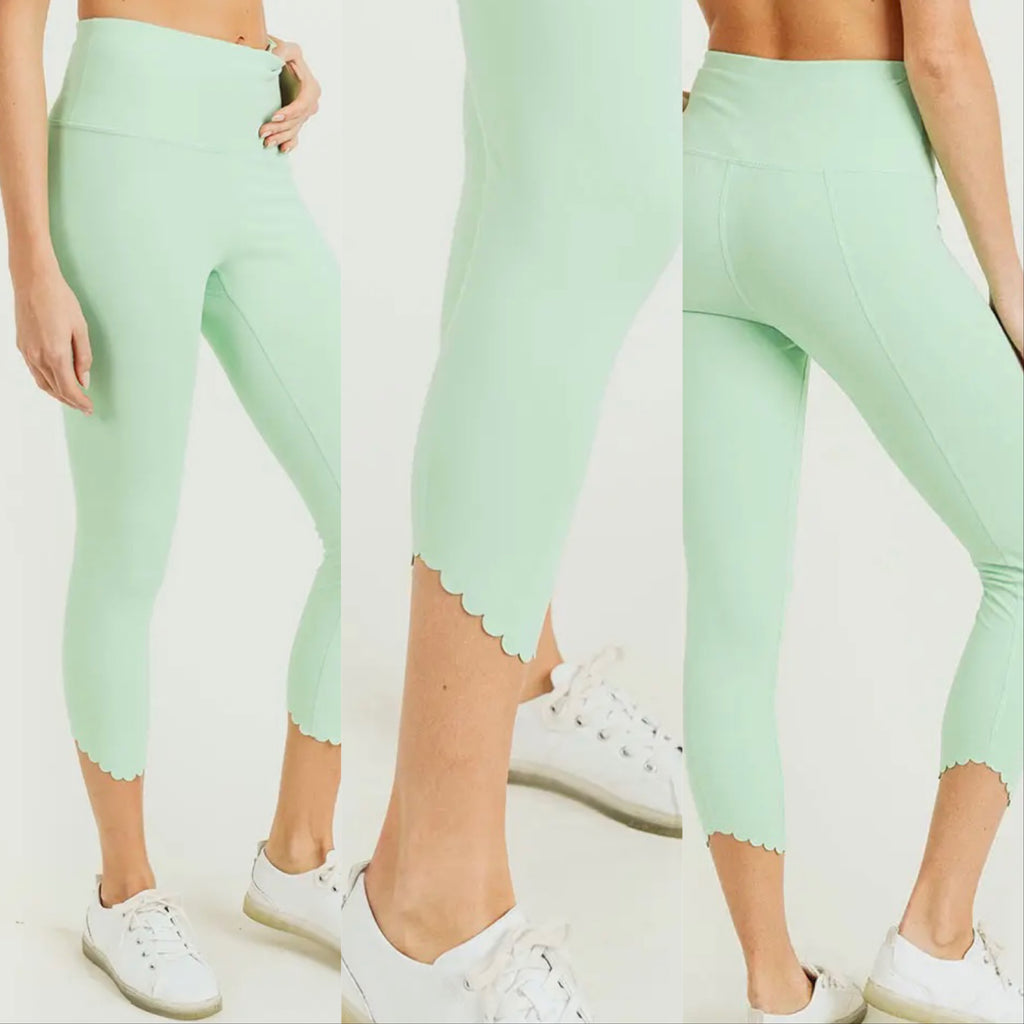 MONO B STELLAR HighWaisted LaserCut ScallopHem Legging