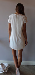 RECRUIT Short Sleeve Chiffon Shift Dress