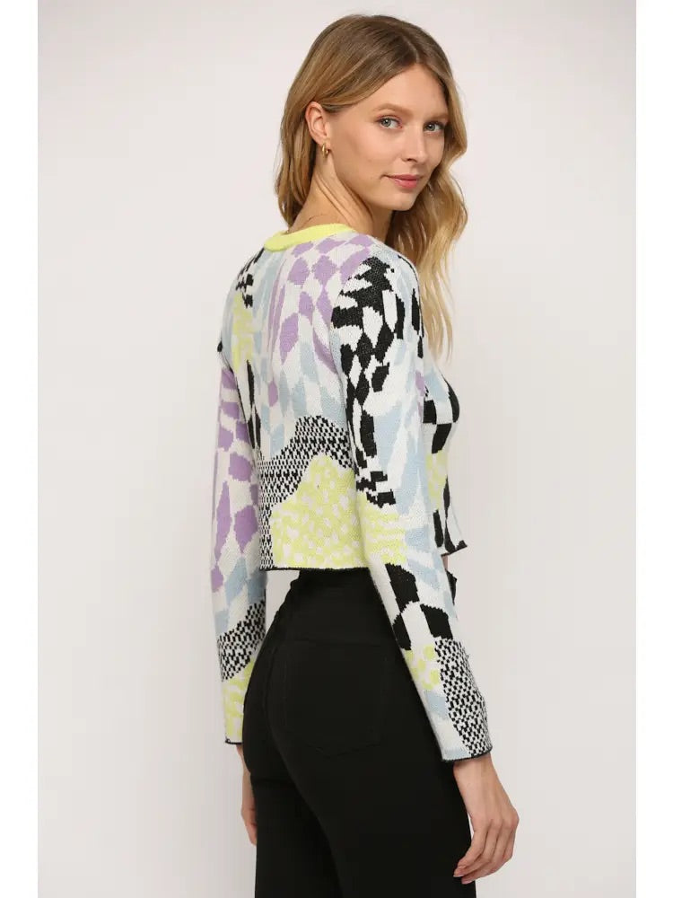 ADOBE GraphicPrint WaistCrop Sweater