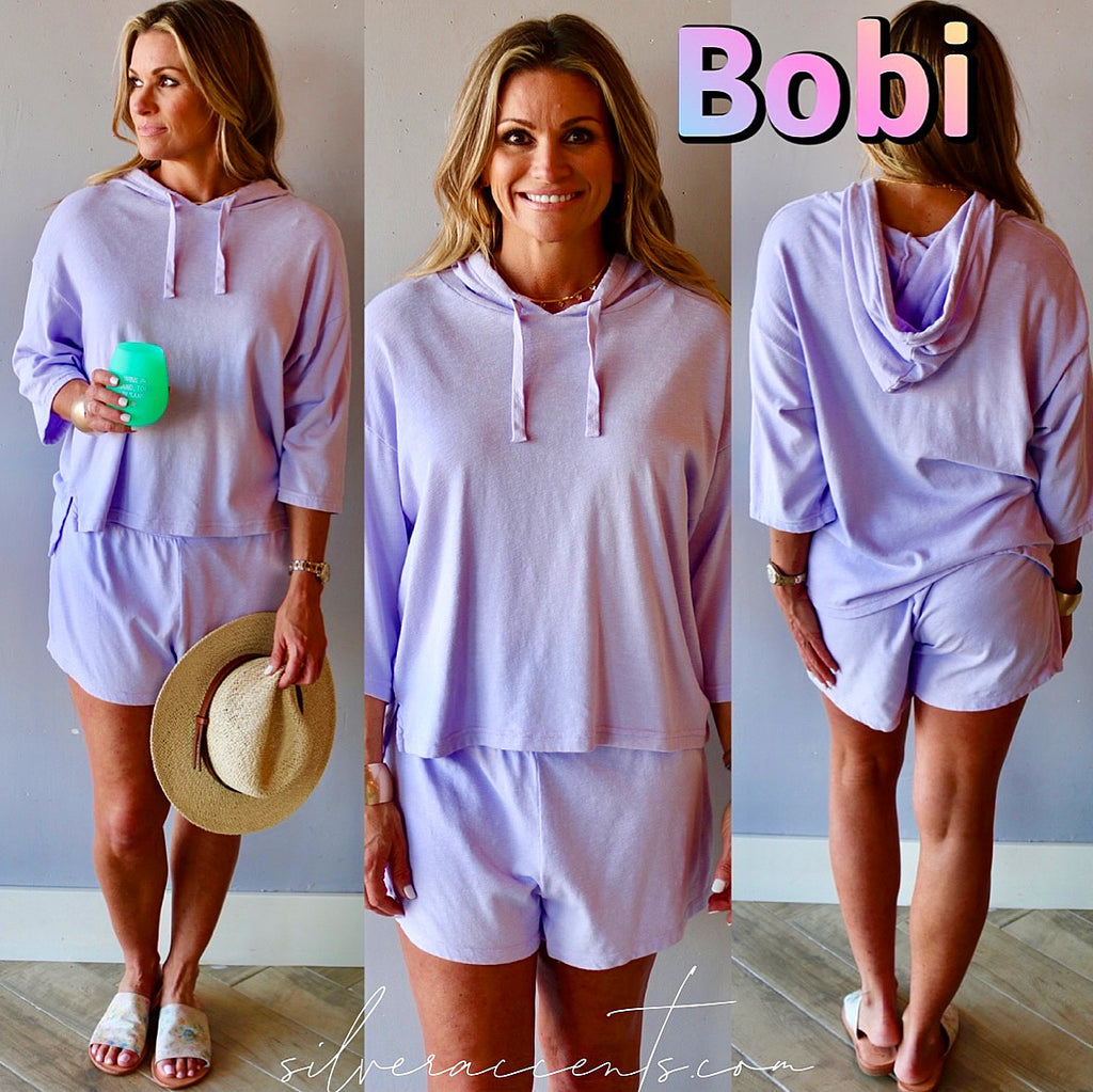 BOBI Sustainable Slub ADMIRE 3/4 Sleeve Hoodie