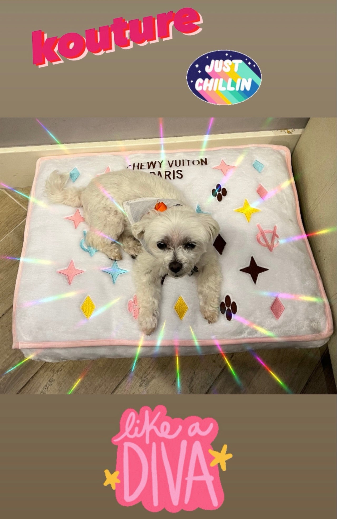 HDD White CHEWY VUITON Bed