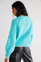 FREE PEOPLE Fuzzy Knit CARTER Pullover