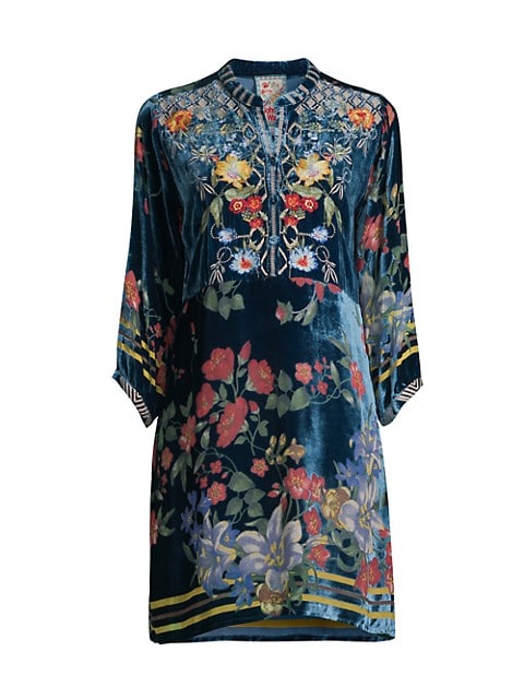 JOHNY WAS Velvet MABEL Burnout Tunic Dress