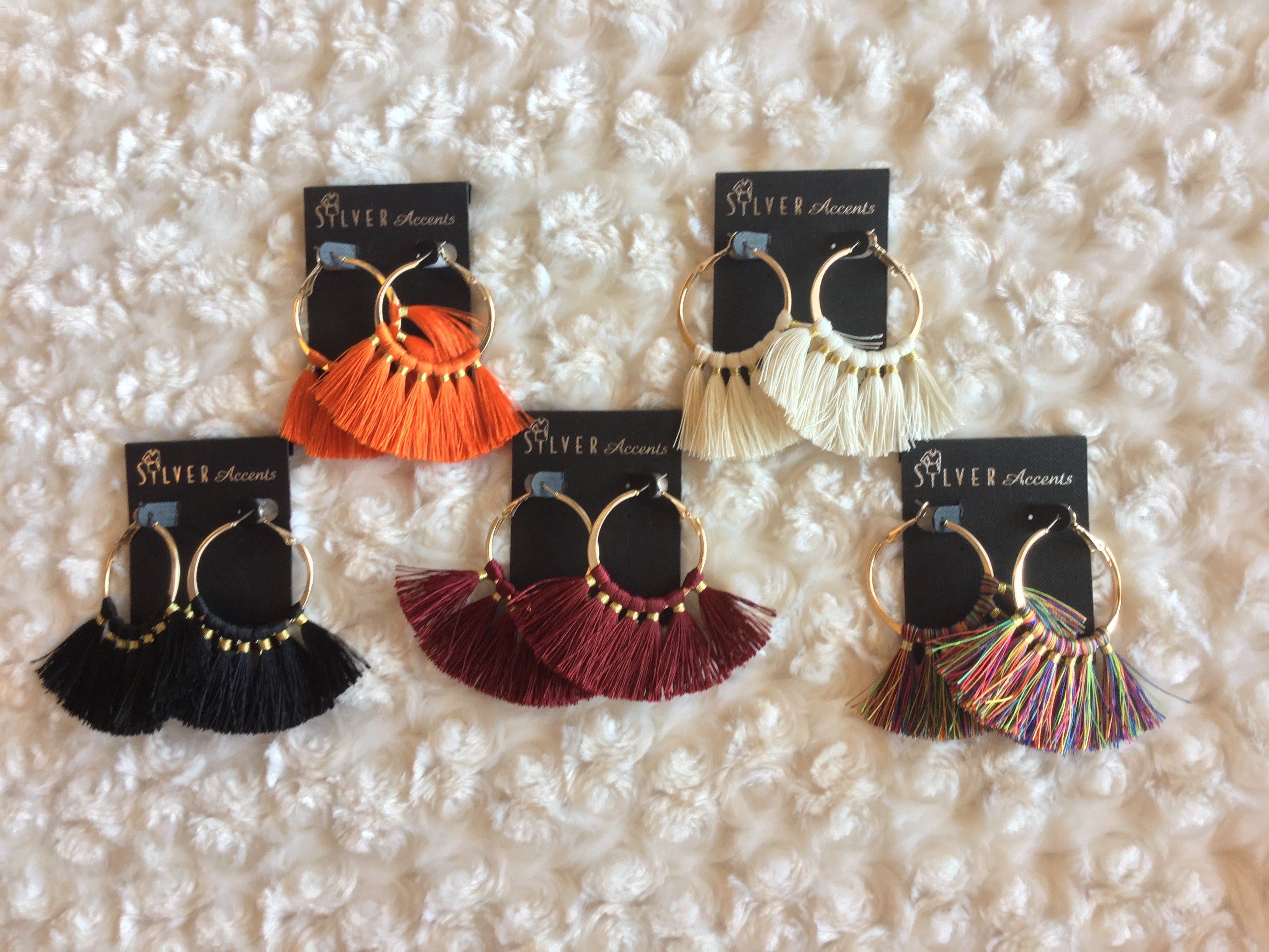 KICKOFF Hoop/Tassel Earrings