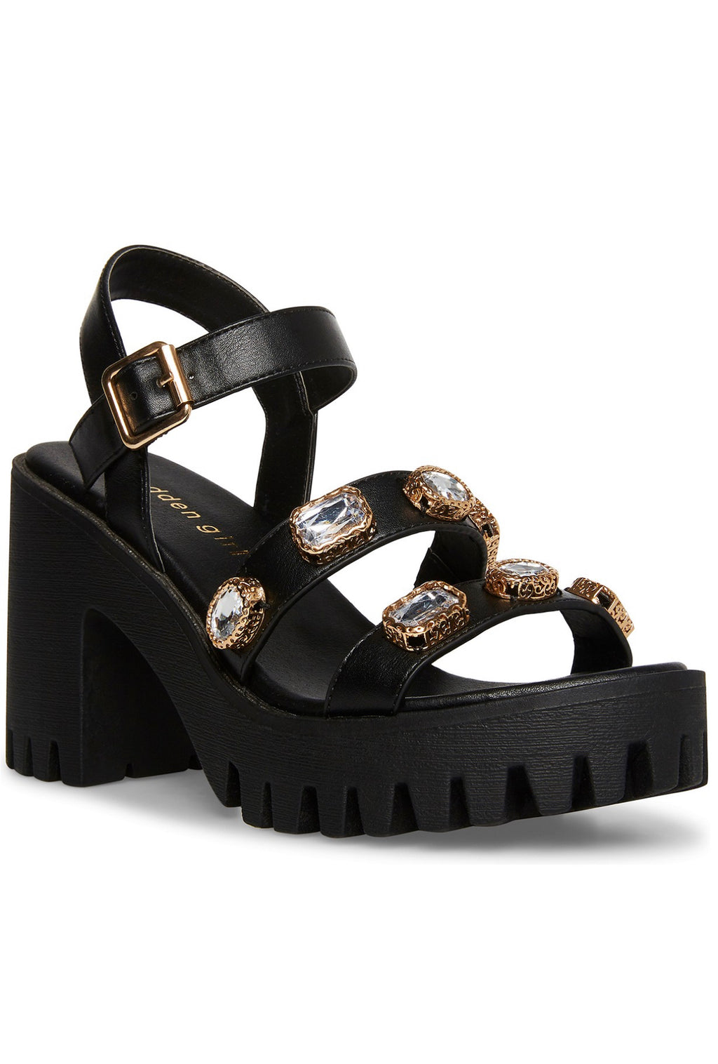 MADDEN GIRL Rhinestone STUNNING Lug Sole Sandals