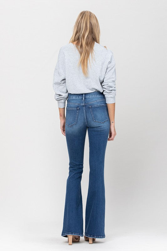 VERVET Hi~Rise BELLA Distressed Flare Jean