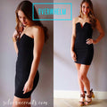 OVERWHELM V-Cut OffShoulder BodyCon Dress
