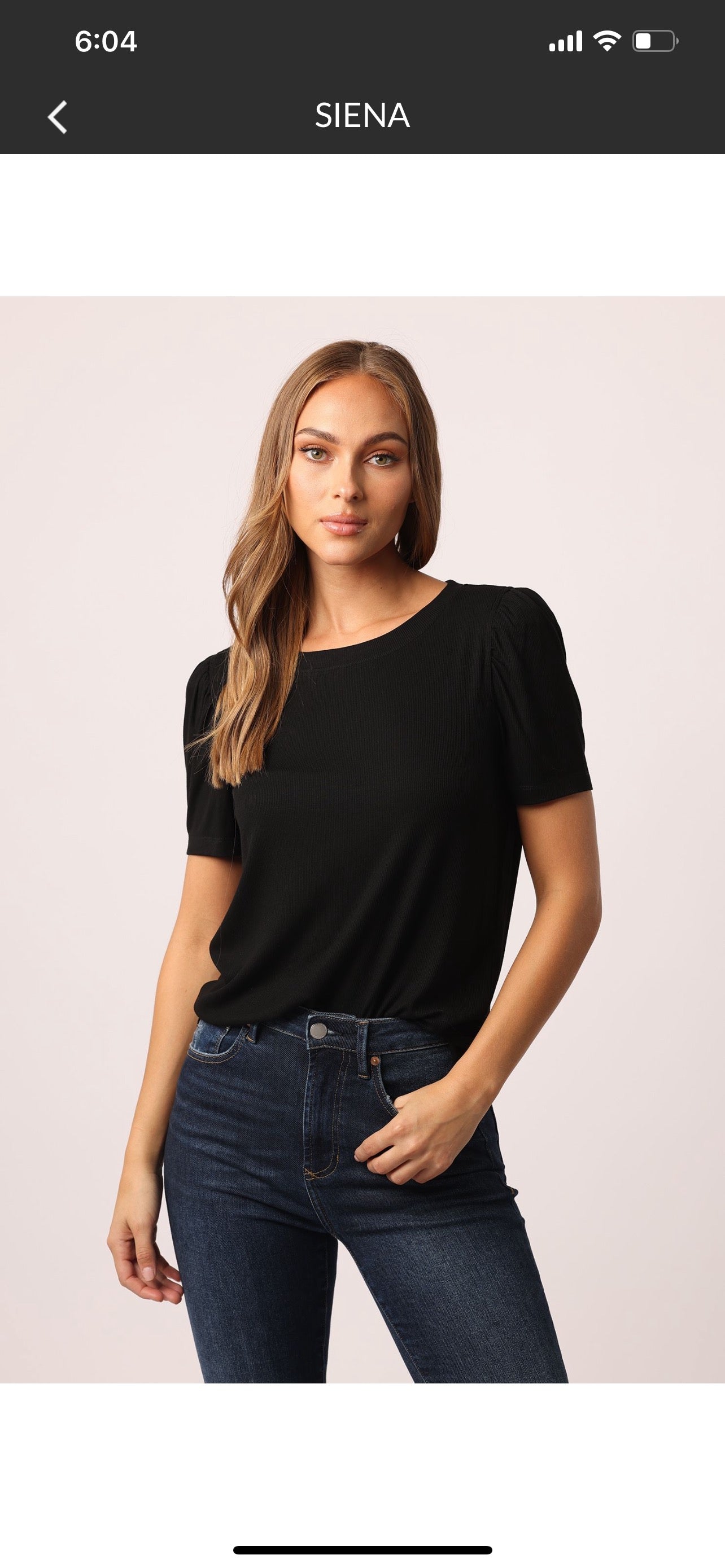 ANOTHER LOVE Shirred SIENA Short~Sleeve Top