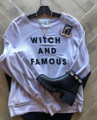 WILDFOX Baggy Beach WITCH AND FAMOUS Pullover Jumper