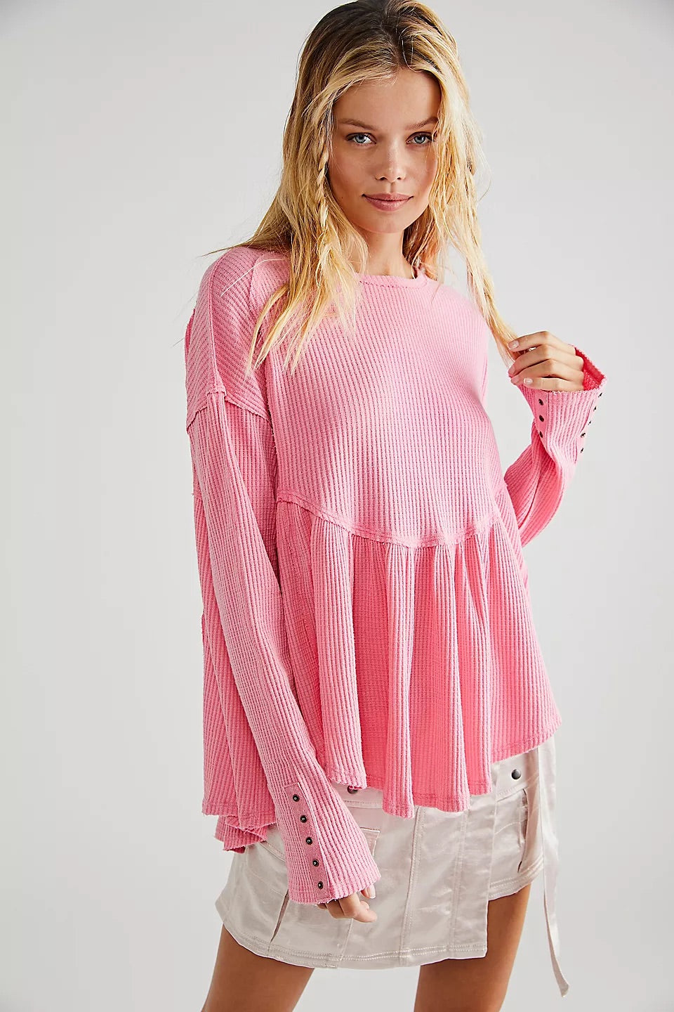 FREE PEOPLE Thermal OH MY BABYDOLL Top