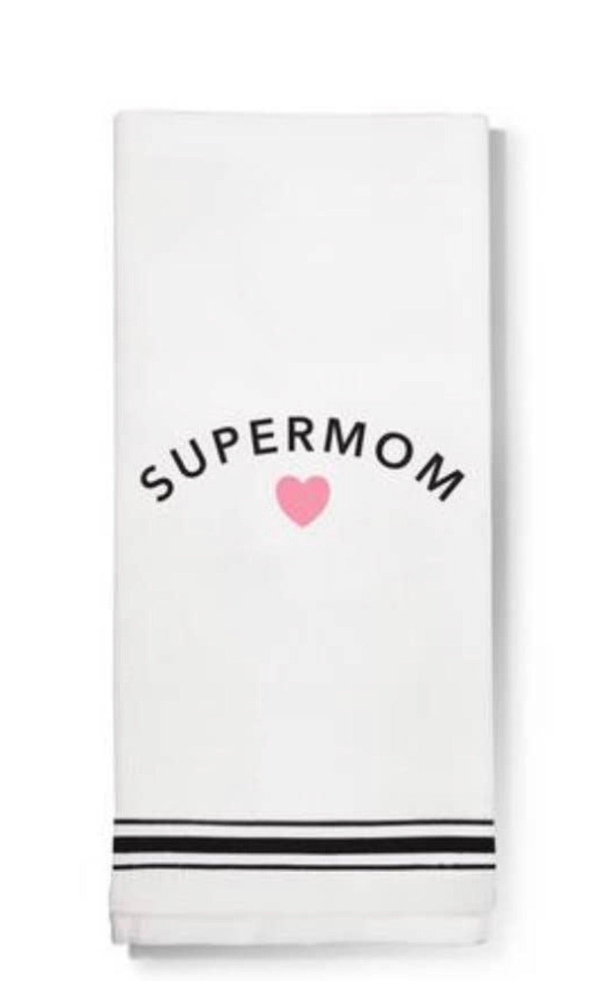 LA TRADING CO Luxe WaffleKnit SUPERMOM 💗 Dish Towel