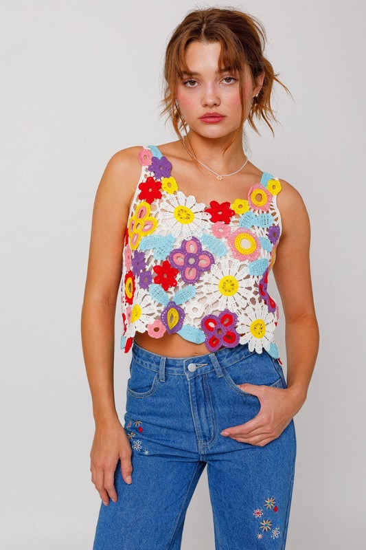 WOODSTOCK Crochet Tank Top