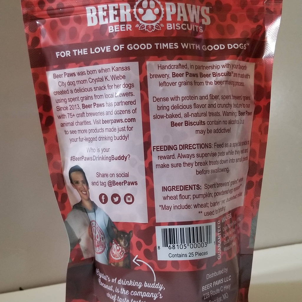 BEER PAW 6oz (25pcs)  Craft Beer Dog Treats