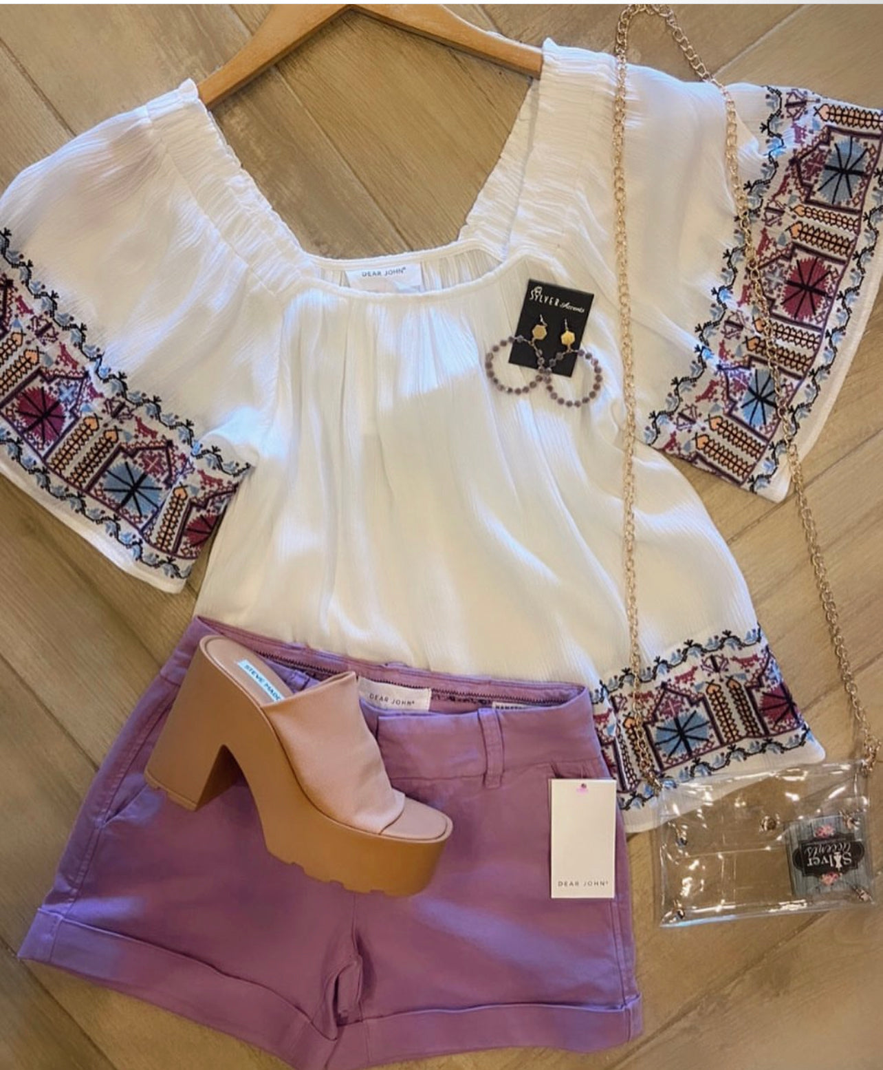 DEAR JOHN Embroidered GALIA Flowy Top