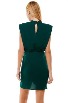 *WALKER Shoulder Pad Drop Skirt Dress