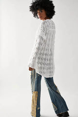 FREE PEOPLE Textured Lace CANDY SHOP VNeck Tunic Top