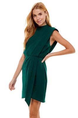 *WALKER Shoulder Pad Drop Skirt Dress
