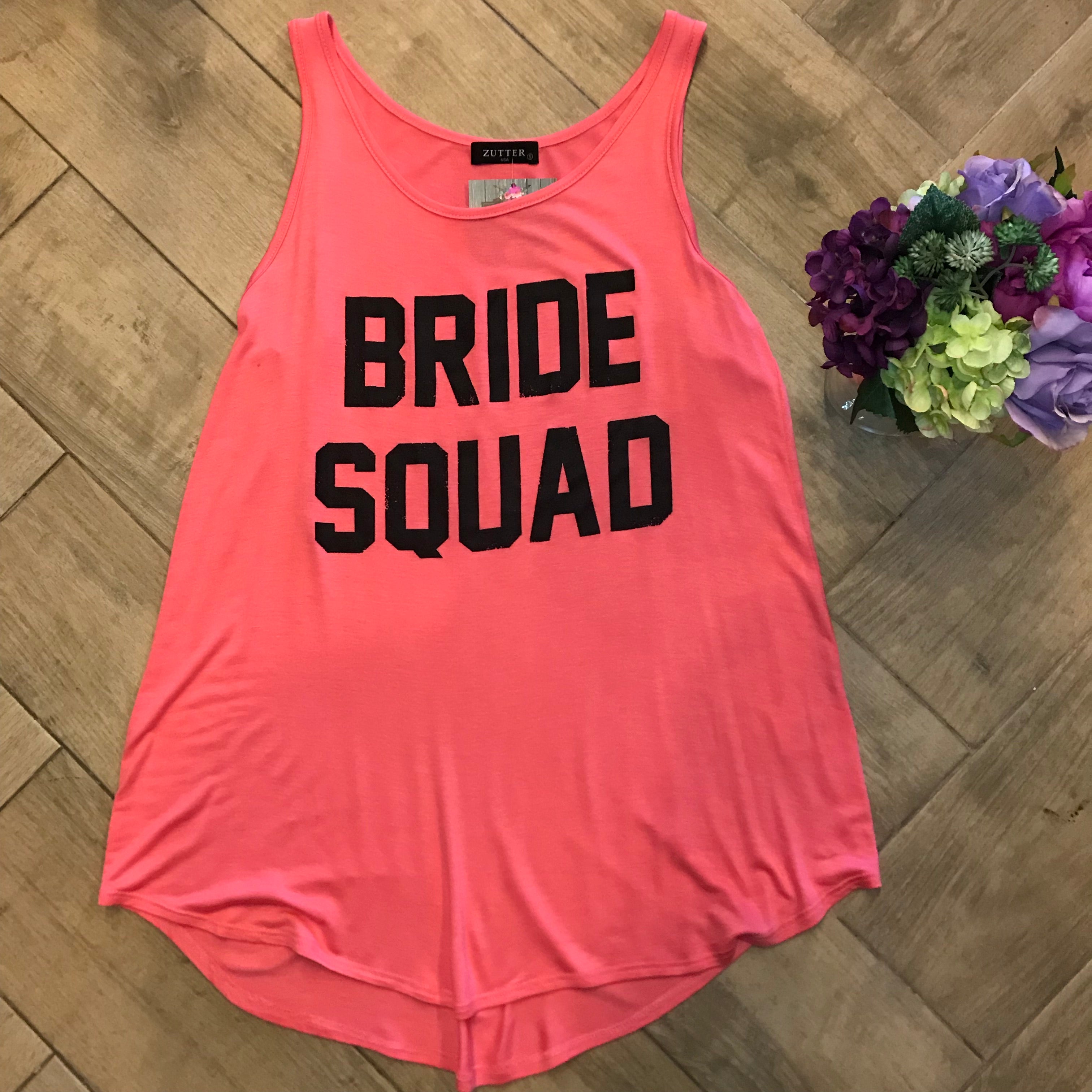 Zutter BRIDE SQUAD Graphic Print Tank Top