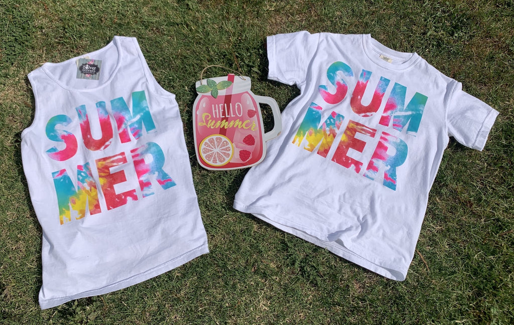 TTT SUMMER Tie~Dye Logo Comfort Colors Tee Top