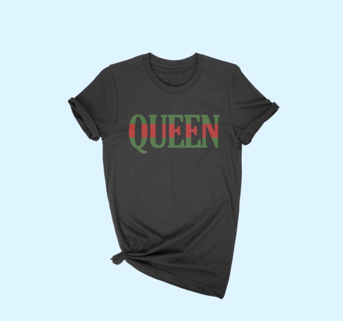 Zutter QUEEN Designer ColorBlock Logo Classic CrewNeck Tee Top