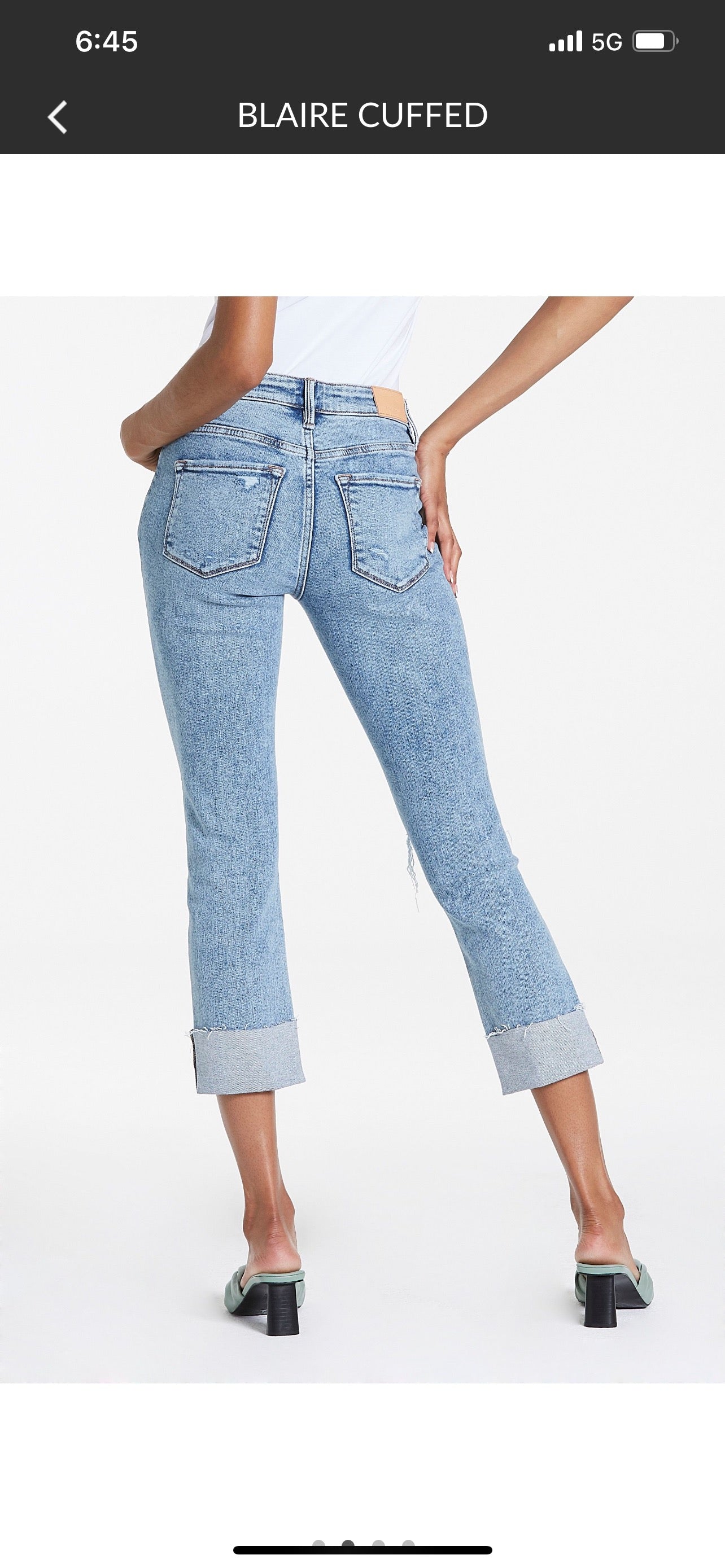 DEAR JOHN HiRise BLAIRE Cuffed FrayHem Jeans