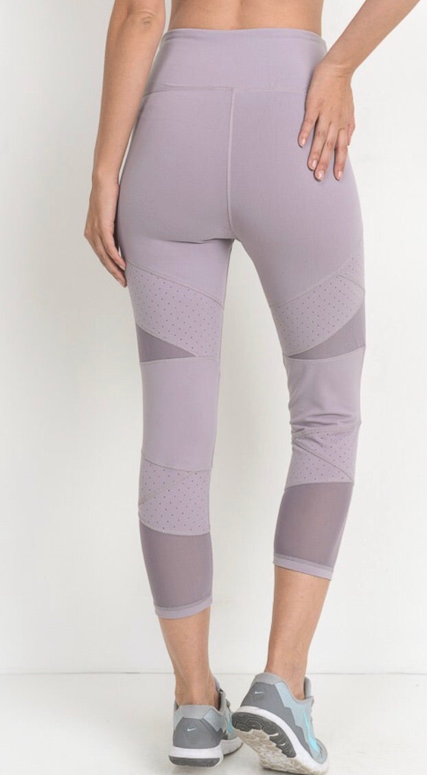 POWER UP Mesh/Perforated Crop Athleisure Legging