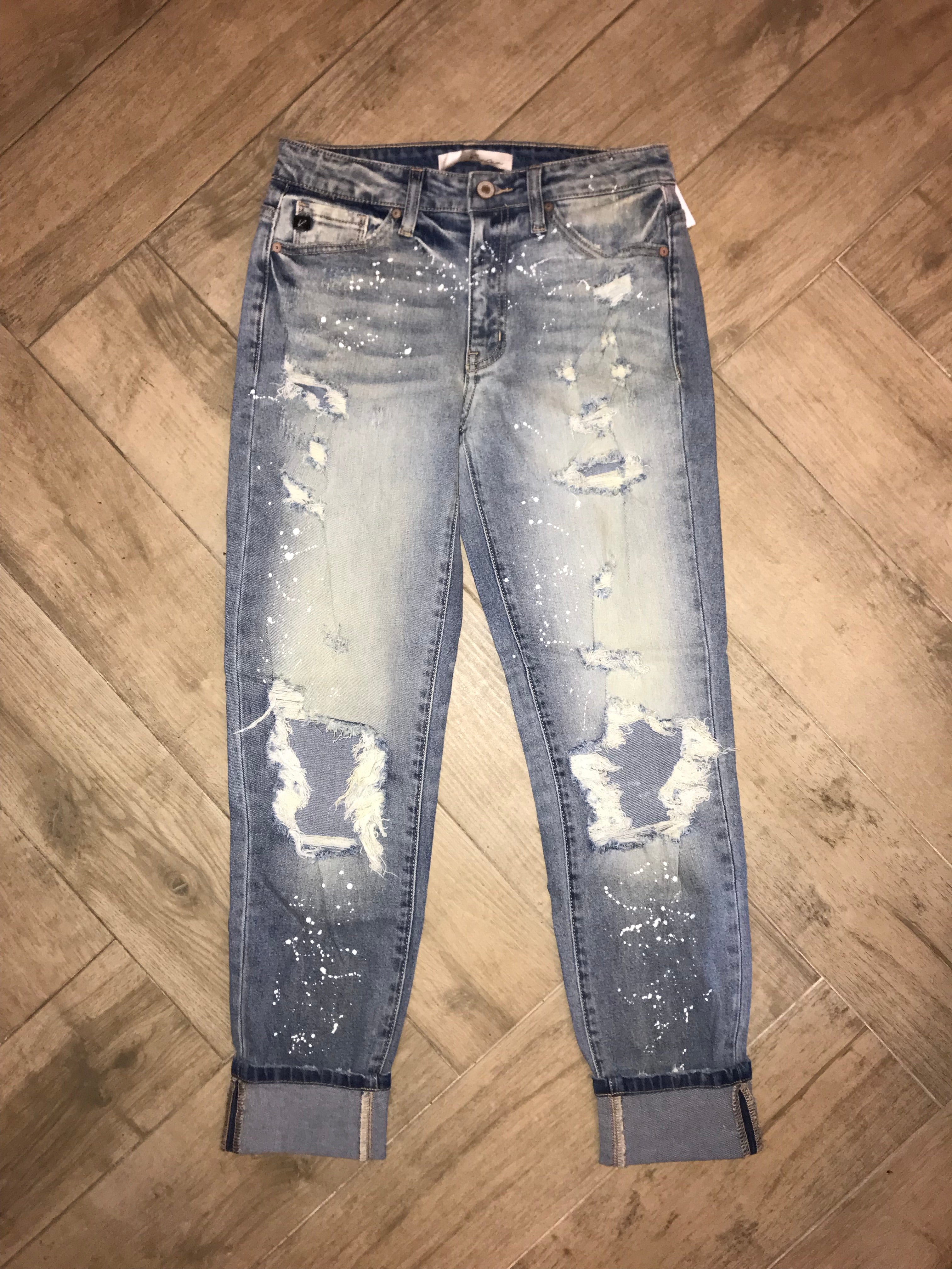 KC MAMA MIA Destroyed Boyfriend Fit Jeans