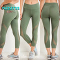 Mono B PACESETTER Mesh Insert Crop Leggings
