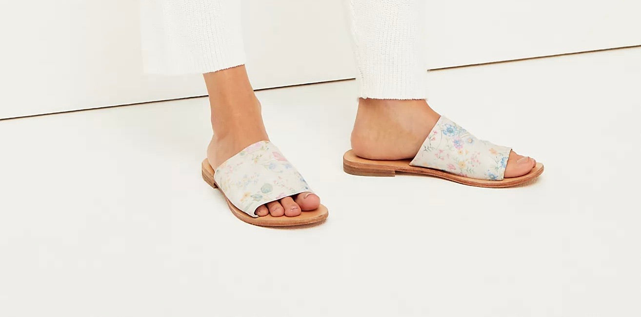 FREE PEOPLE Floral Print  VINCENTE Slide Sandal