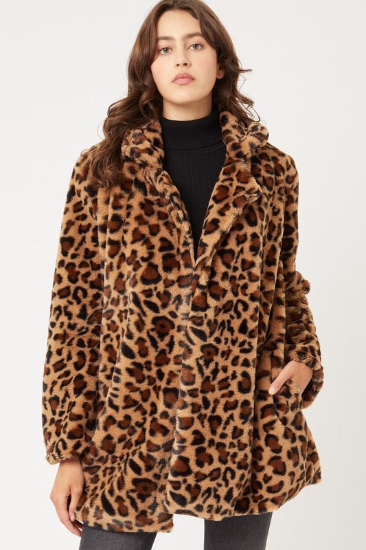 PROWLER Faux Fur Car Coat