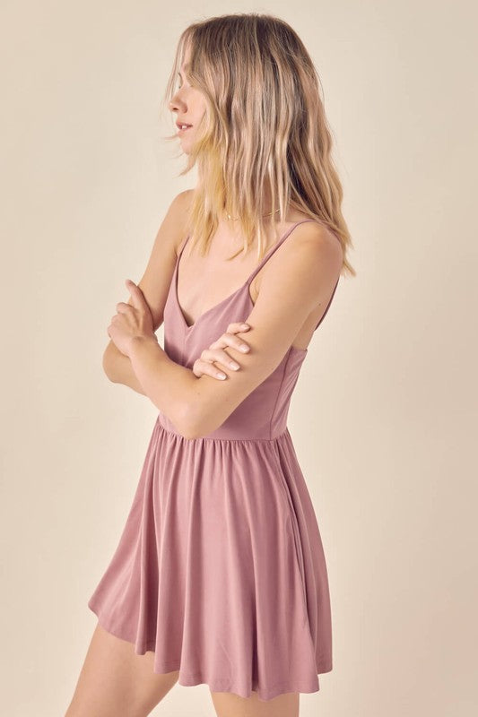 RELY Strappy~Back Knit Short Romper