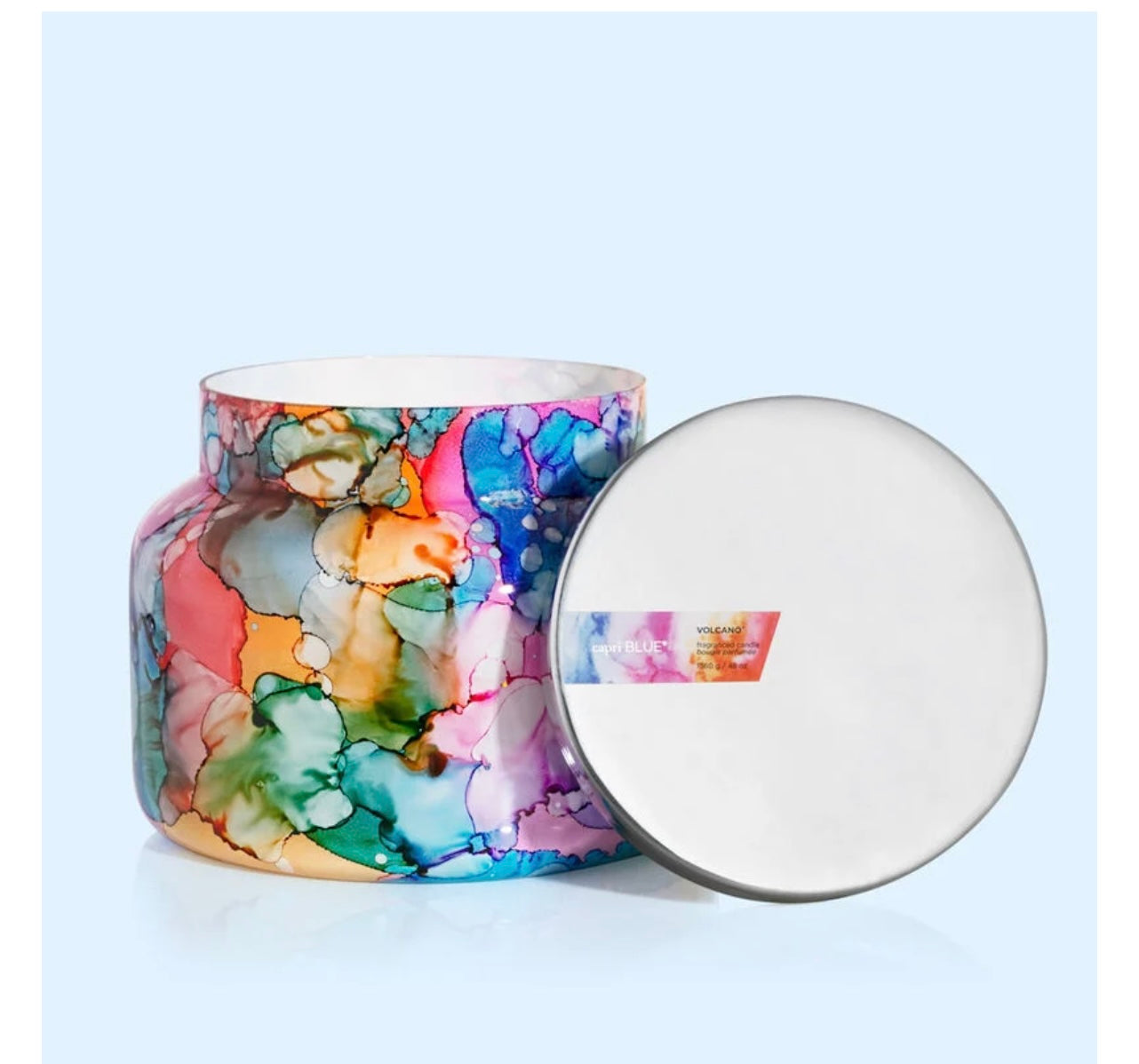 CAPRI BLUE Volcano RAINBOW JUMBO Candle
