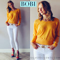 BOBI Slub Jersey ASSERT V-Neck WaistCrop Top