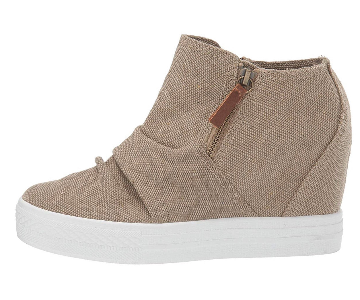 NOT RATED Sand ARABELLE Linen Wedge Sneaker