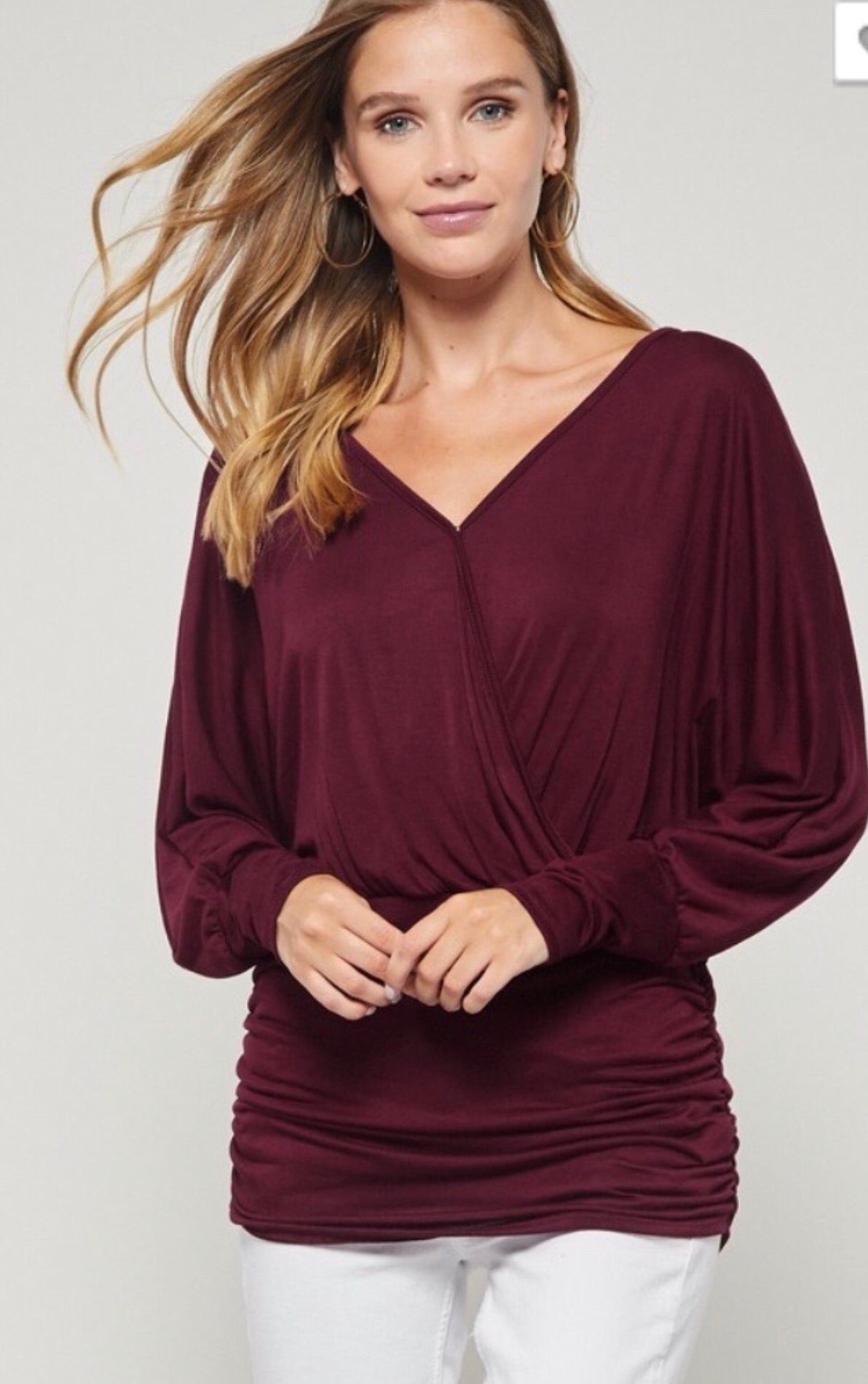 RIVALRY Crossover Rouche Waist Top