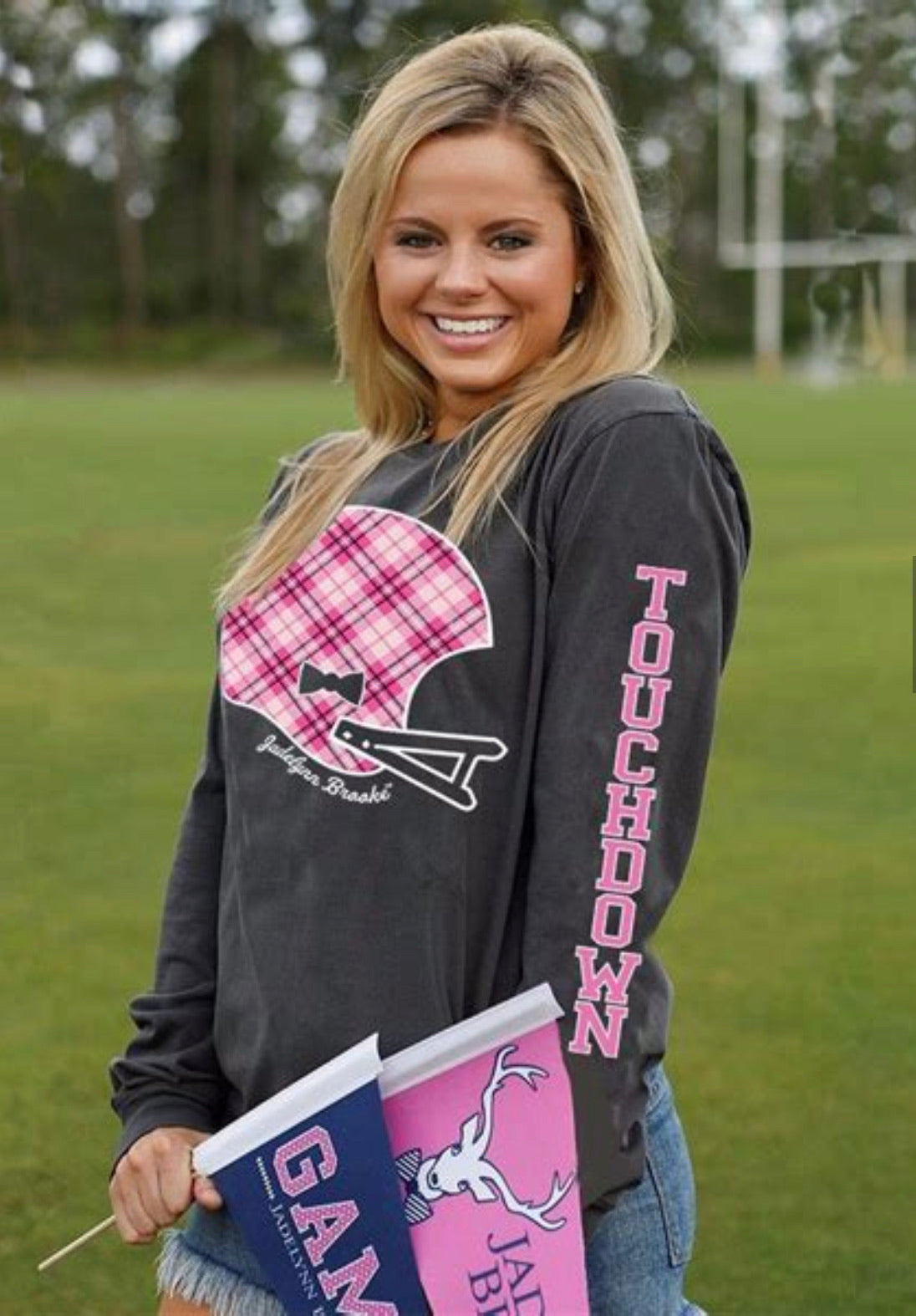 JADELYNN BROOKE LongSleeve TOUCHDOWN PATCH Top