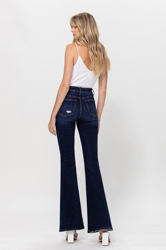 VERVET Hi~Rise BELLA Distressed Flare Jean