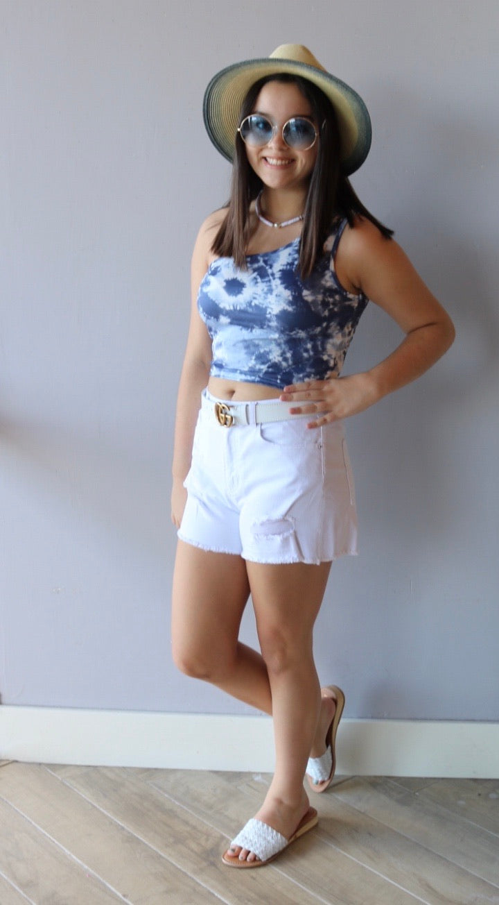 Peach Love California EXPRESSIONS OneShoulder Knit Tank Top